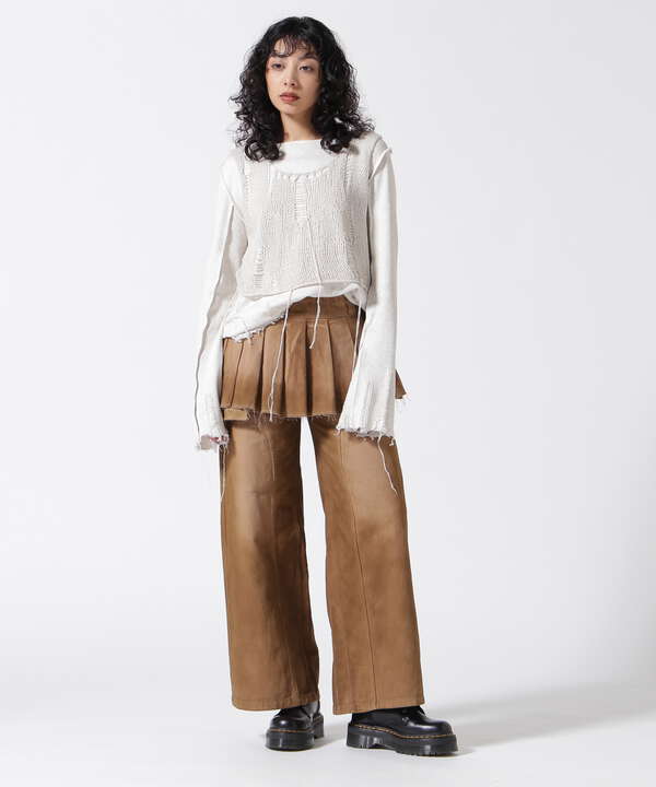 MAISON SPECIAL/メゾンスペシャル/Pleated Skirt Layered Pants