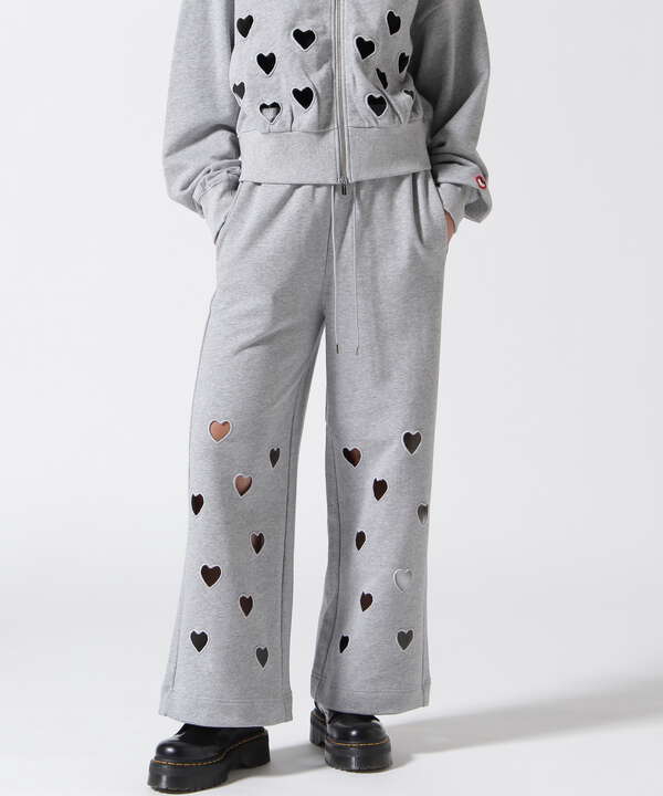 MAISON SPECIAL/Many Heart Cutouts Sweatpants