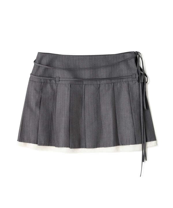 MAISON SPECIAL/メゾンスペシャル/Pleats Wrap Mini Skirt