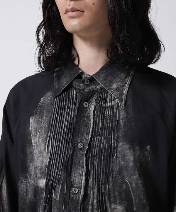 KMRii/ケムリ/Dischage Layered Shirt