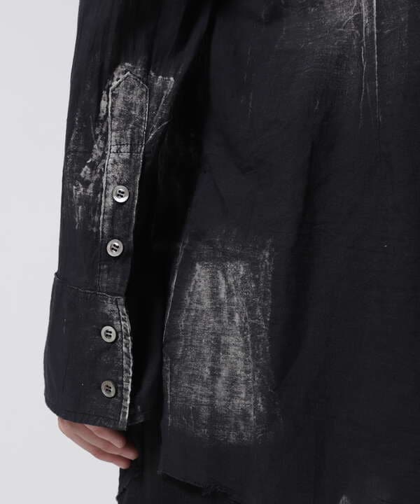 KMRii/ケムリ/Dischage Layered Shirt