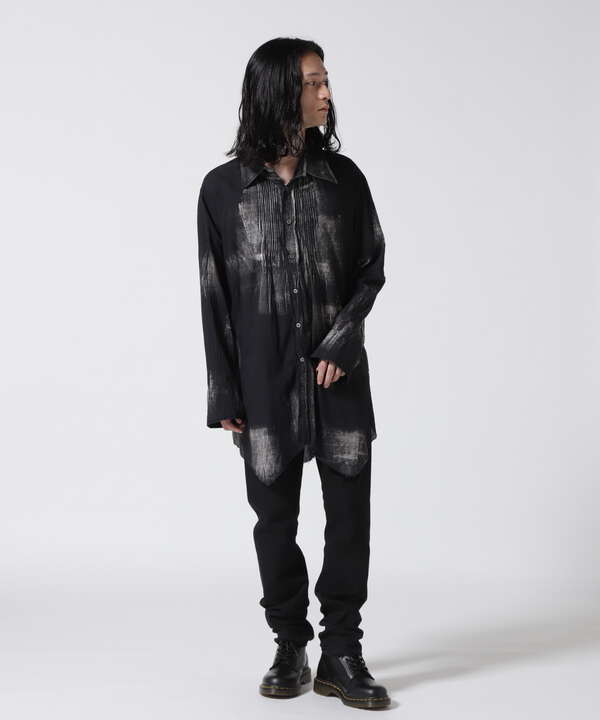 KMRii/ケムリ/Dischage Layered Shirt