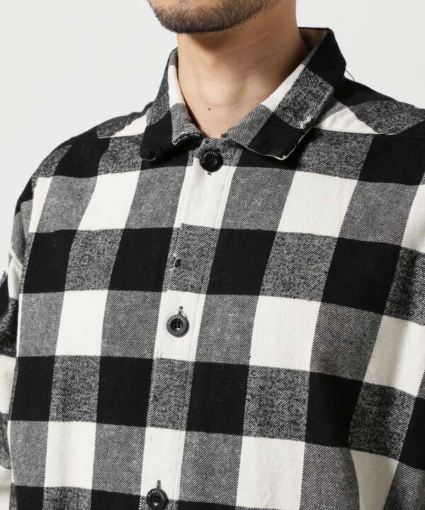 A.F ARTEFACT/Damage CheckPattern LongShirts