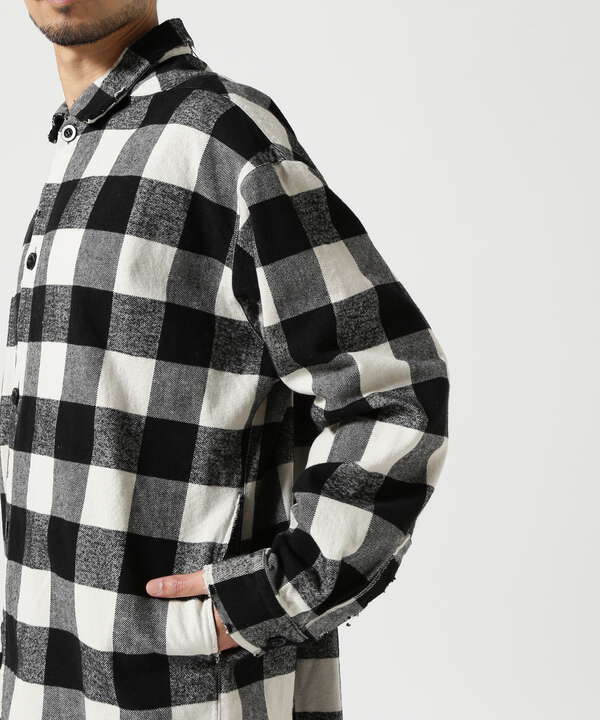 A.F ARTEFACT/Damage CheckPattern LongShirts