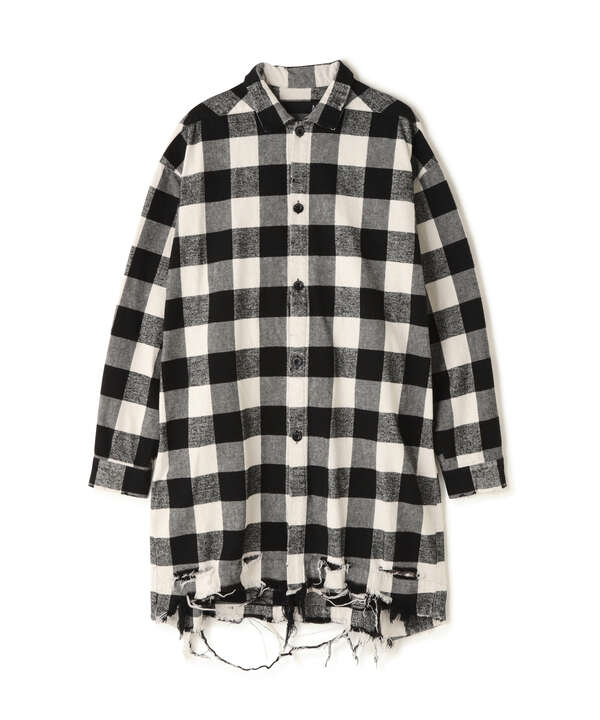 A.F ARTEFACT/Damage CheckPattern LongShirts