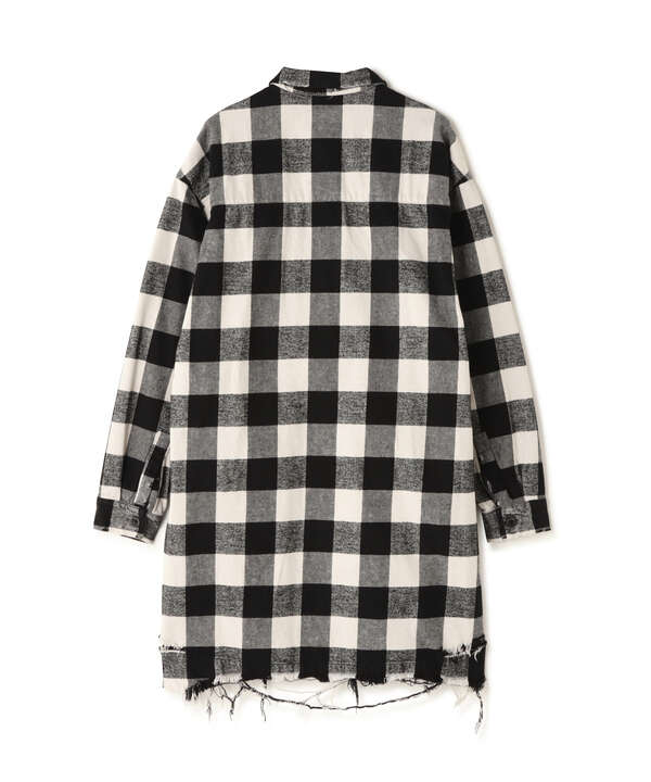 A.F ARTEFACT/Damage CheckPattern LongShirts