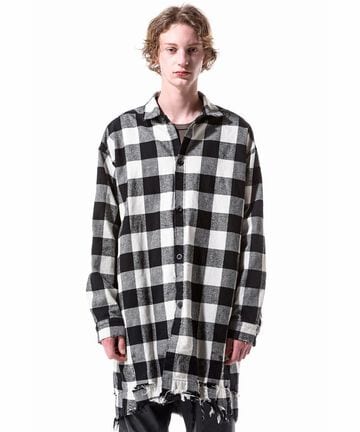 A.F ARTEFACT/Damage CheckPattern LongShirts