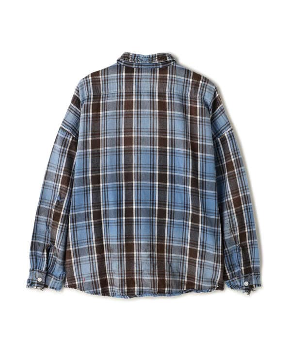 SAINT MICHAEL/セントマイケル/FRANNEL SHIRT/BLUE/GRAY