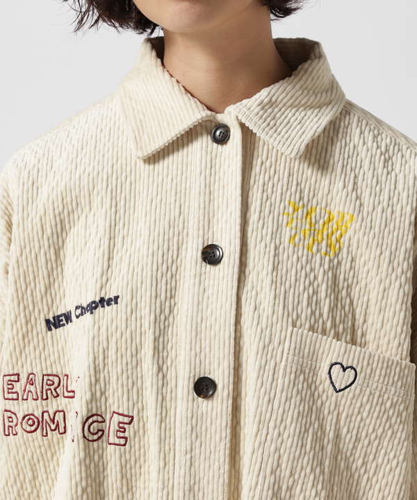 MAISON SPECIAL/Corduroy Early Romance GraphicShirt