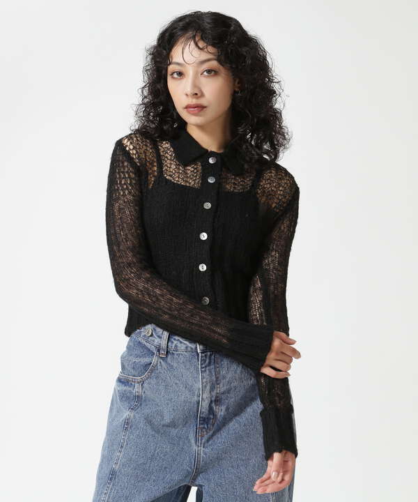 MAISON SPECIAL/メゾンスペシャル/Sheer Knit Shirt