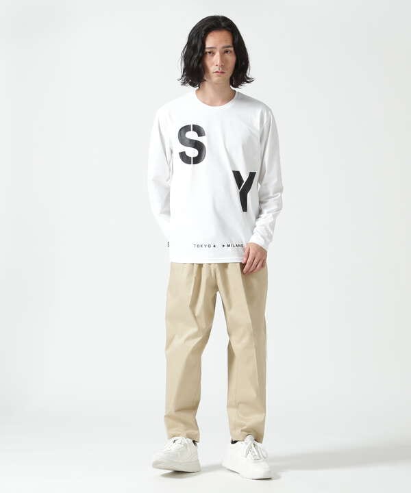 SY32 by SWEET YEARS /エスワイサーティトゥ バイ スィートイヤーズ/STENCIL LOGO LS TEE