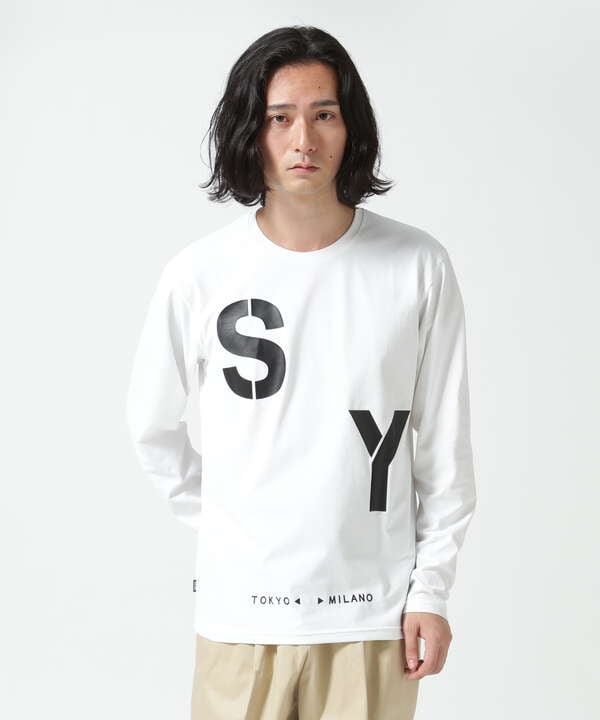 SY32 by SWEET YEARS /エスワイサーティトゥ バイ スィートイヤーズ/STENCIL LOGO LS TEE