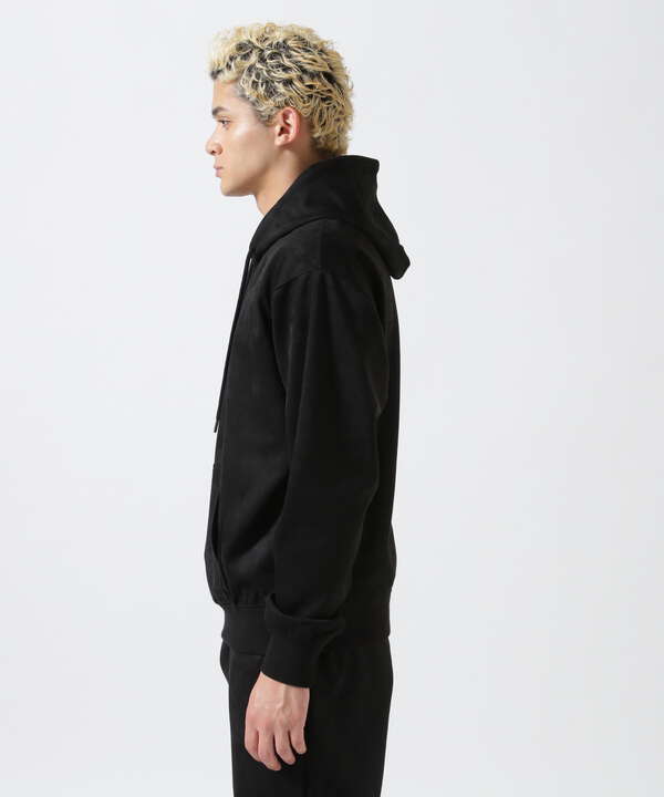 Ground Y×NEWERA/グラウンド ワイ/SUEDE HOODIE GY LOGO