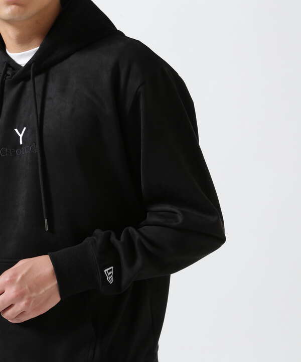 Ground Y×NEWERA/グラウンド ワイ/SUEDE HOODIE GY LOGO