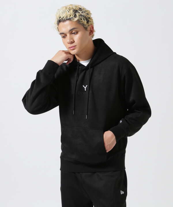 Ground Y×NEWERA/グラウンド ワイ/SUEDE HOODIE GY LOGO