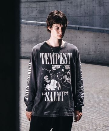 SAINT MICHAEL/セントマイケル/LS TEE/TEMPEST/BLACK