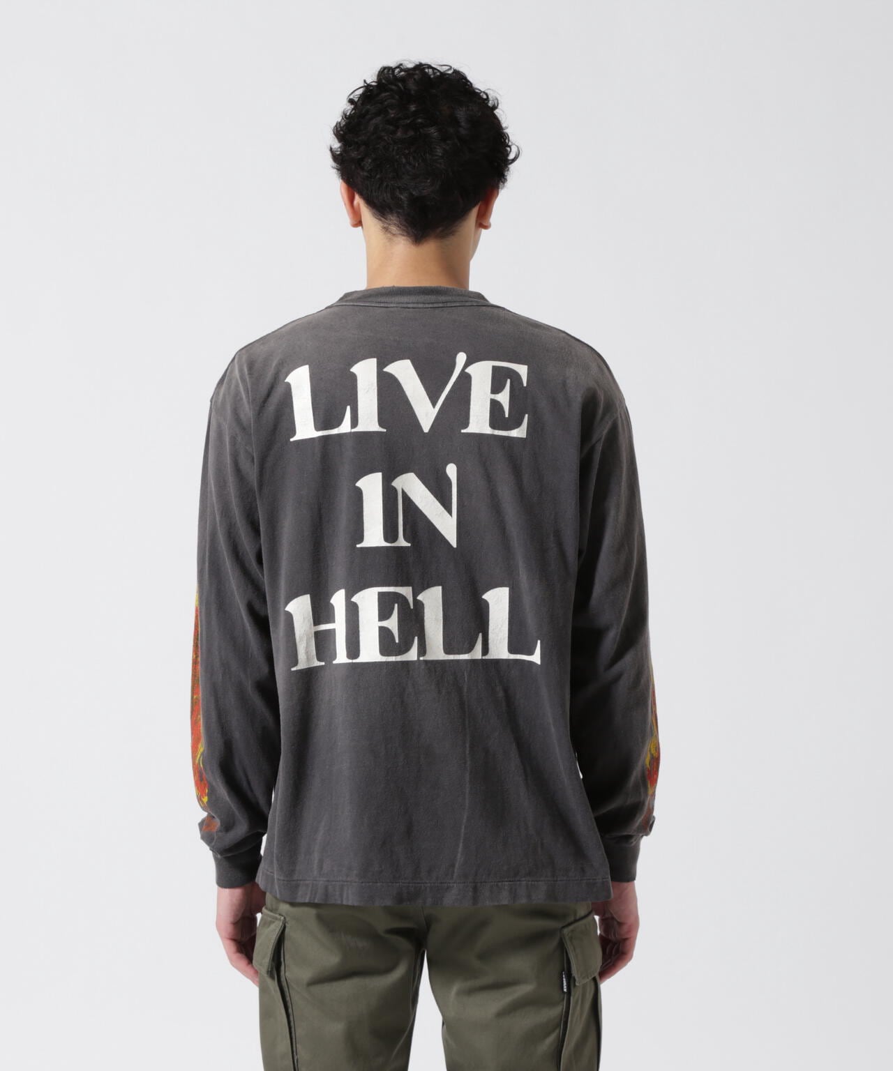 SAINT MICHAEL/セントマイケル/LS TEE/LIVE IN HELL/BLACK