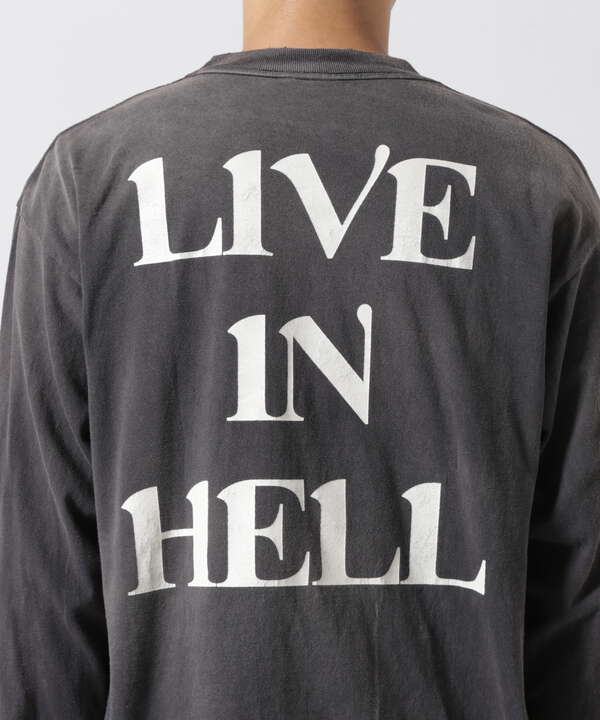 SAINT MICHAEL/セントマイケル/LS TEE/LIVE IN HELL/BLACK