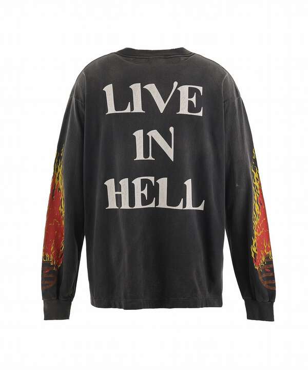 SAINT MICHAEL/セントマイケル/LS TEE/LIVE IN HELL/BLACK