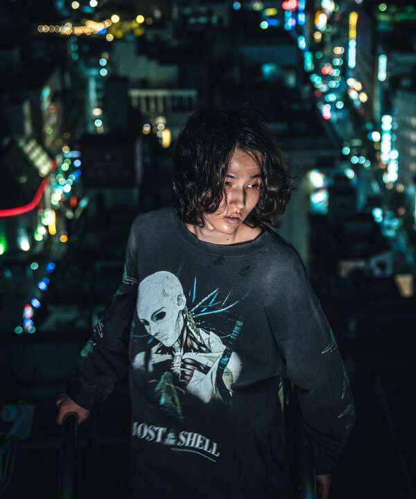 SAINT MICHAEL/セントマイケル×攻殻機動隊/GS_LS TEE/GITS/BLACK