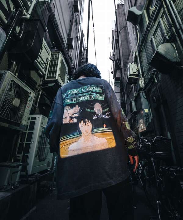 SAINT MICHAEL/セントマイケル×攻殻機動隊/GS_LS TEE/GITS/BLACK