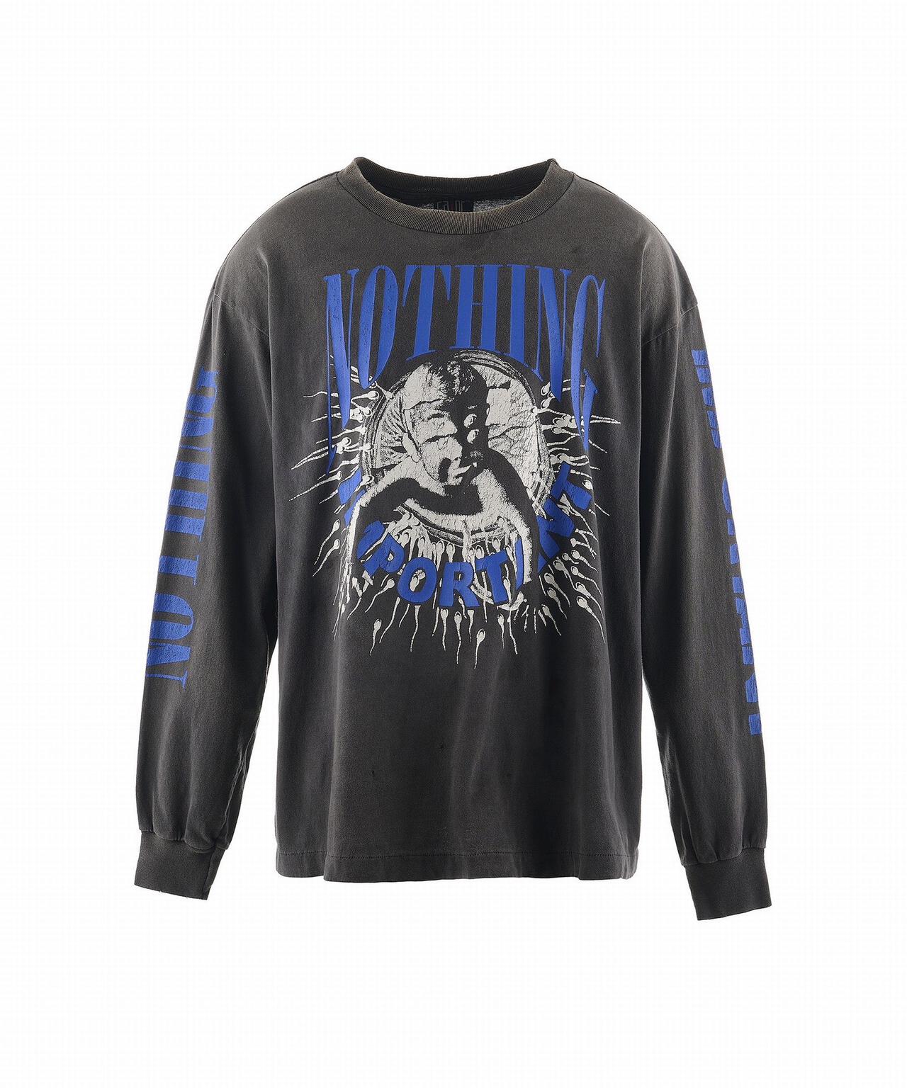 SAINT MICHAEL/セントマイケル/KK_LS TEE/NOTHING IMP/BLACK