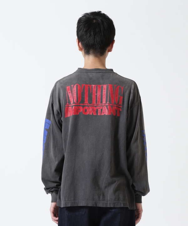 SAINT MICHAEL/セントマイケル/KK_LS TEE/NOTHING IMP/BLACK