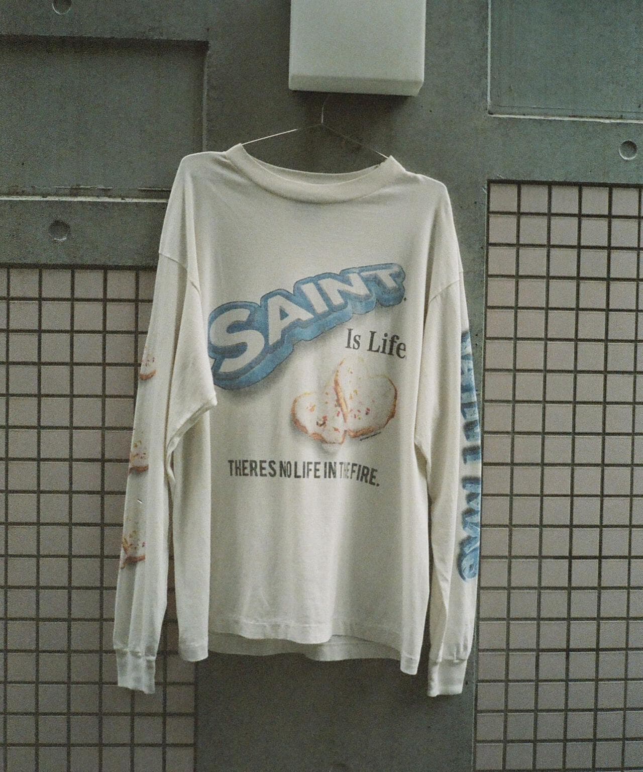 SAINT MICHAEL/セント マイケル/SA_LS TEE/HEART CKIE/WHITE