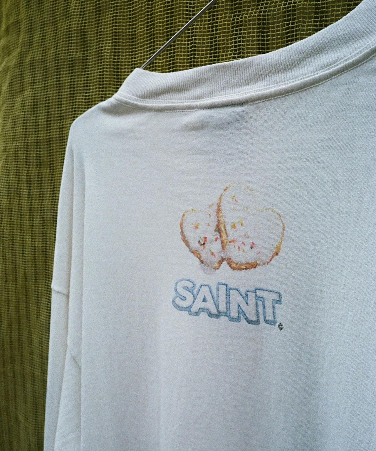 SAINT MICHAEL/セント マイケル/SA_LS TEE/HEART CKIE/WHITE