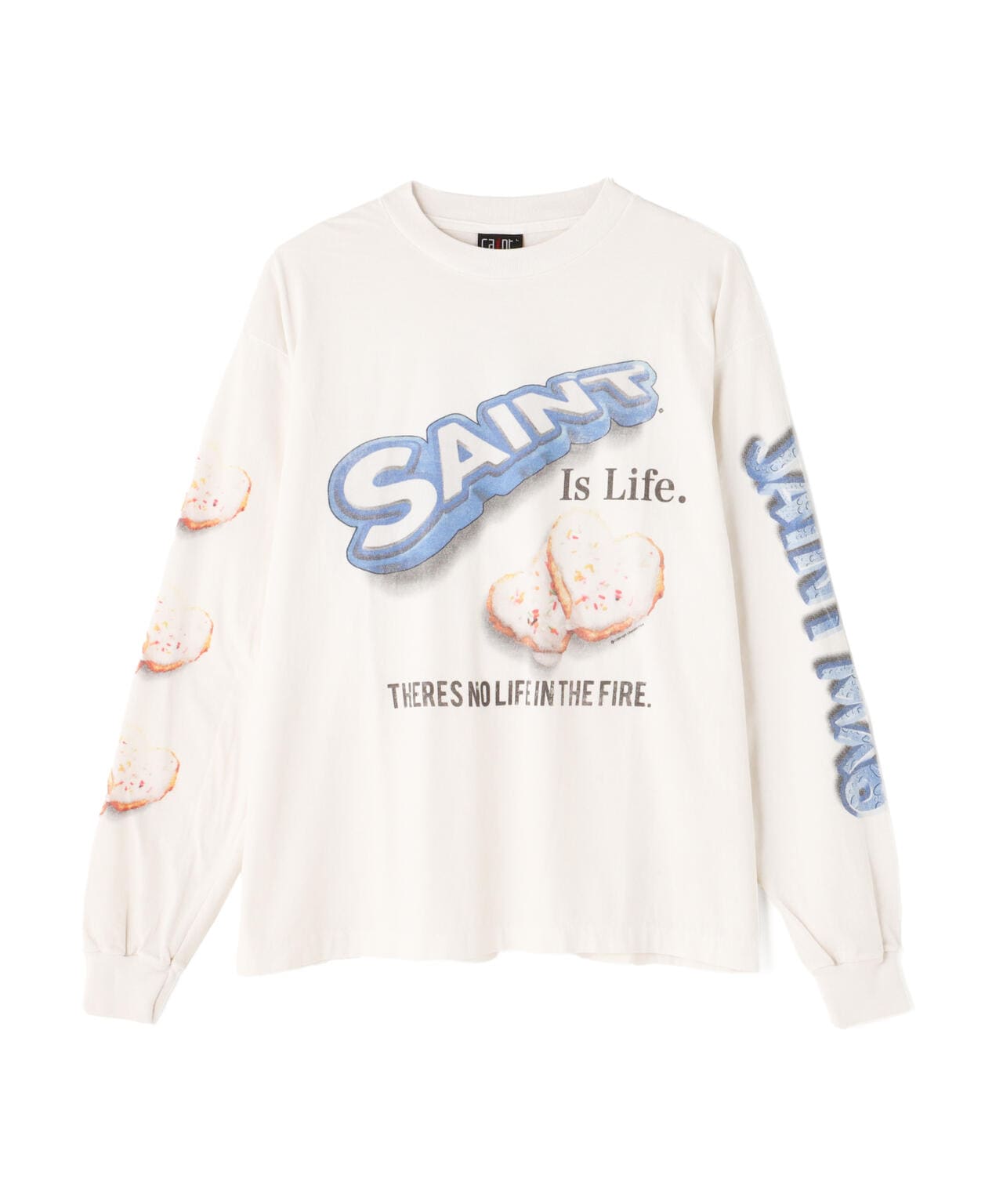 SAINT MICHAEL/セント マイケル/SA_LS TEE/HEART CKIE/WHITE