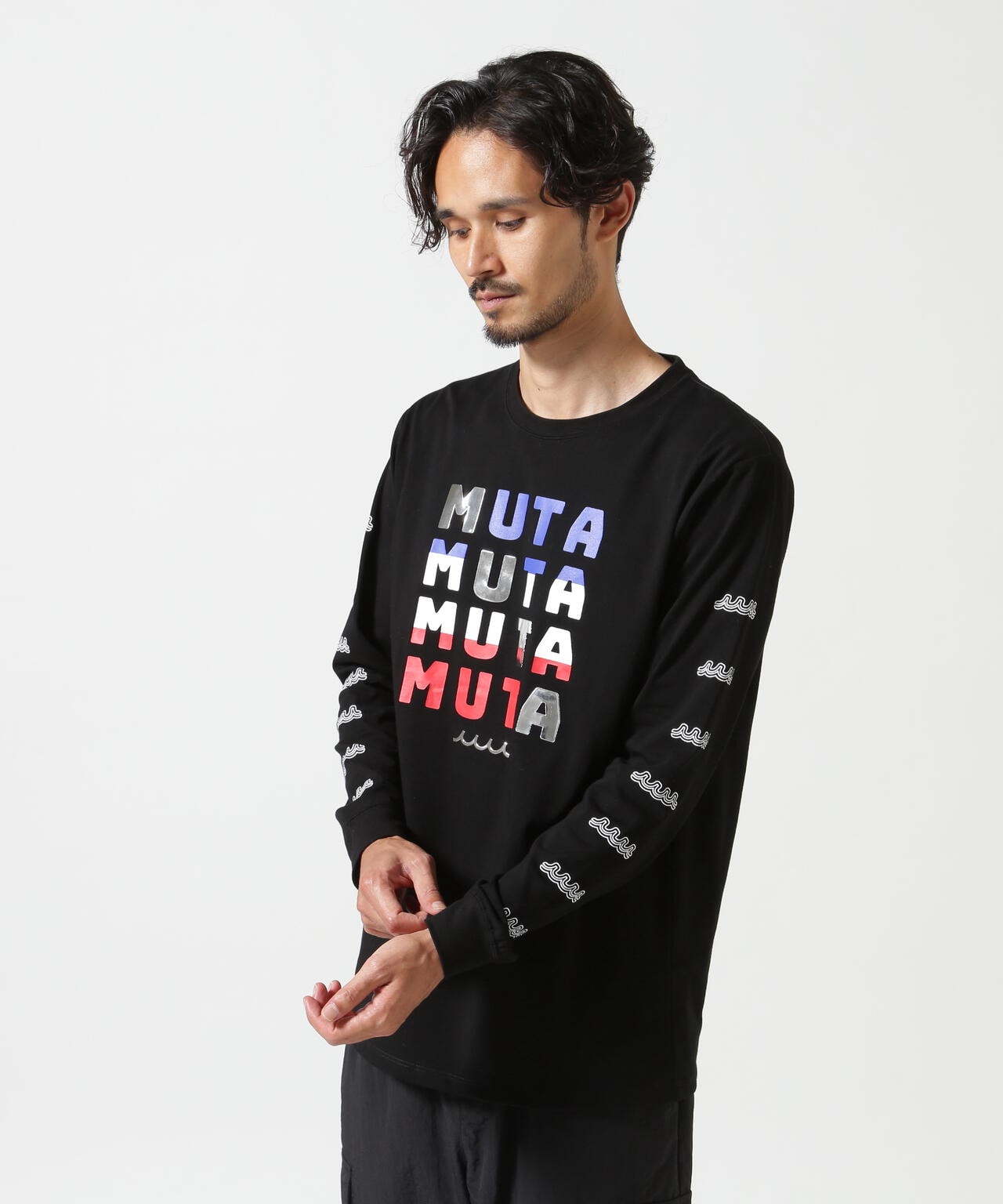 muta MARINE/ムータ マリン/別注Metal mutaプリント LS Tシャツ