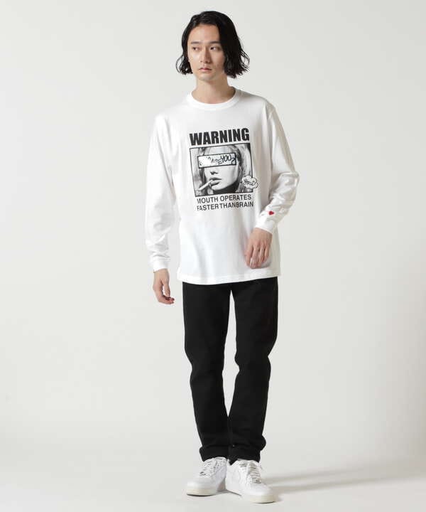 STUD MUFFIN/スタッドマフィン/Warninng シークイン L/S Tee