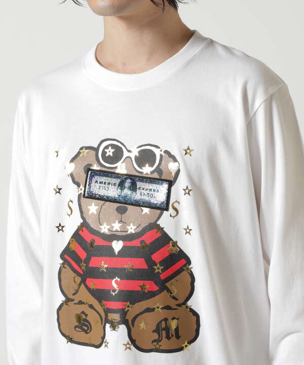 STUD MUFFIN/スタッドマフィン/Bear シークイン L/S Tee