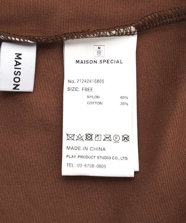 MAISON SPECIAL/メゾンスペシャル/Velor Mesh Tops