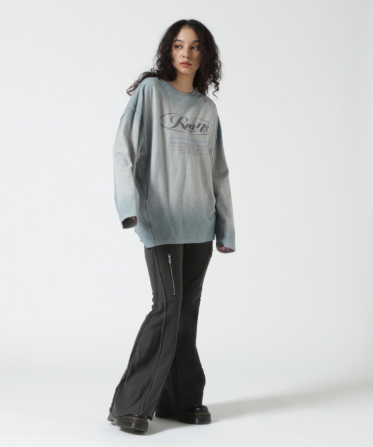 MAISON SPECIAL/Edge Gradient Long Sleeve T-shirt