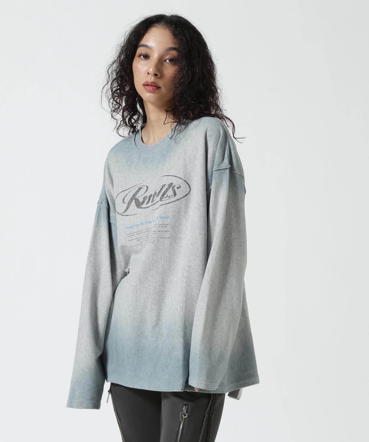 MAISON SPECIAL/Edge Gradient Long Sleeve T-shirt