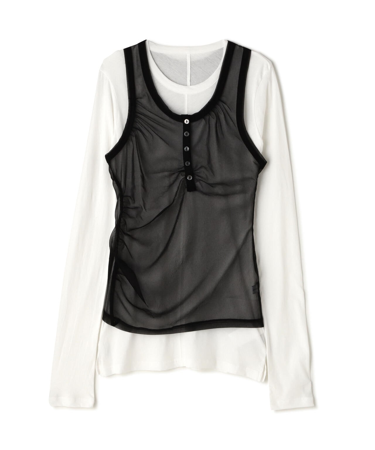 MAISON SPECIAL/Henry Neck Tank Top Layered Tops