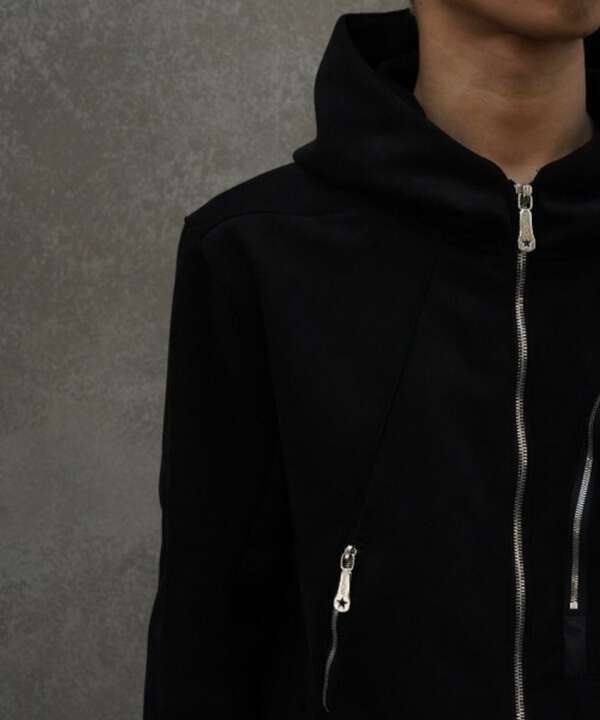 FranCisT_MOR.K.S./FAKE SUEDE DEVICE HOODIE JACK