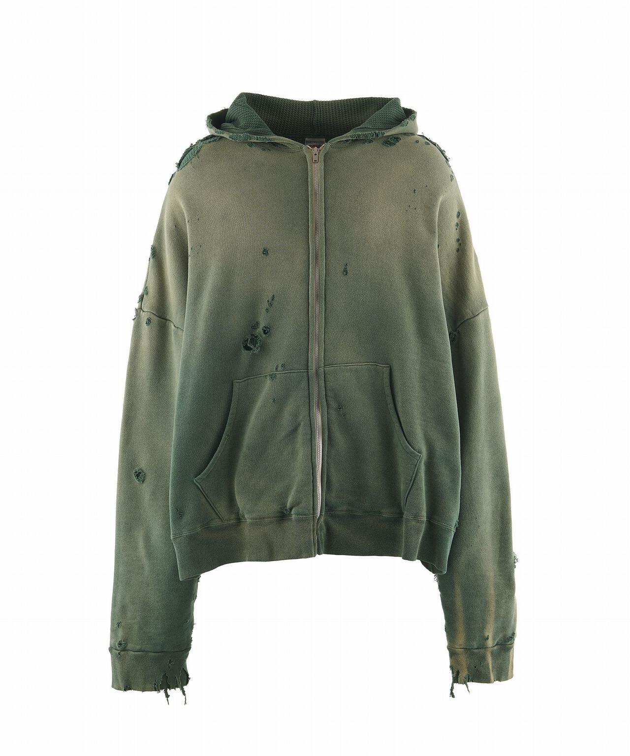 SAINT MICHAEL/セントマイケル/HOODIE/DBL-FC ZIP/GREEN