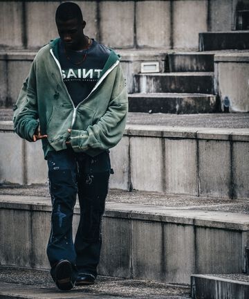 SAINT MICHAEL/セントマイケル/HOODIE/DBL-FC ZIP/GREEN