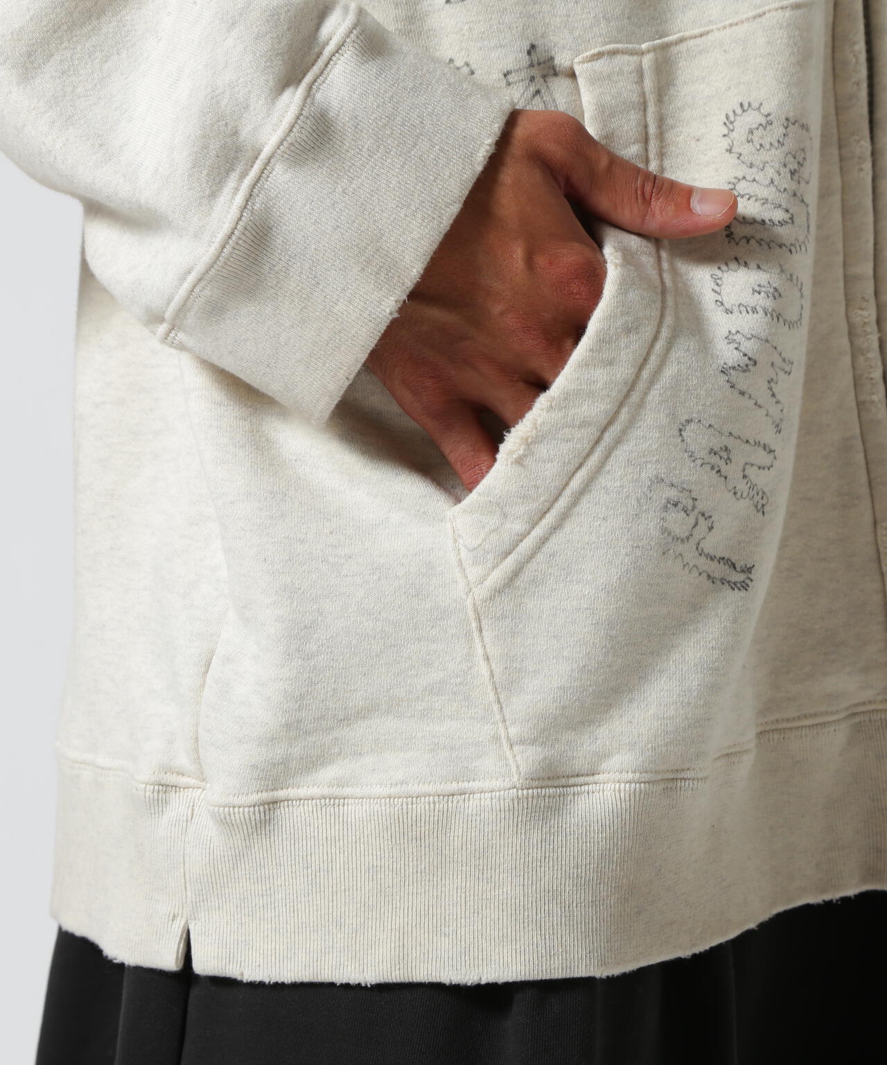 Maison MIHARAYASUHIRO/メゾン ミハラヤスヒロ/Distressed Zip-up Hoodie