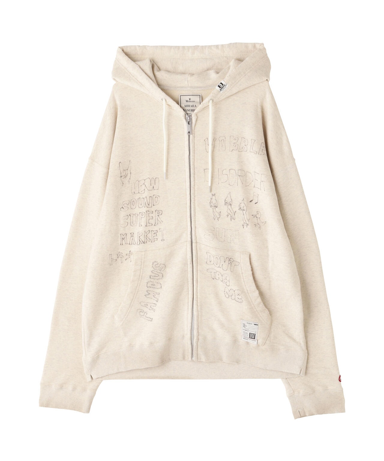 Maison MIHARAYASUHIRO/メゾン ミハラヤスヒロ/Distressed Zip-up Hoodie