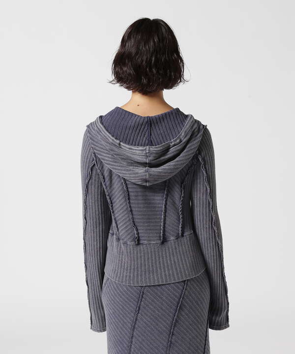 MAISON SPECIAL/メゾンスペシャル/Ribbed Short Hoodie