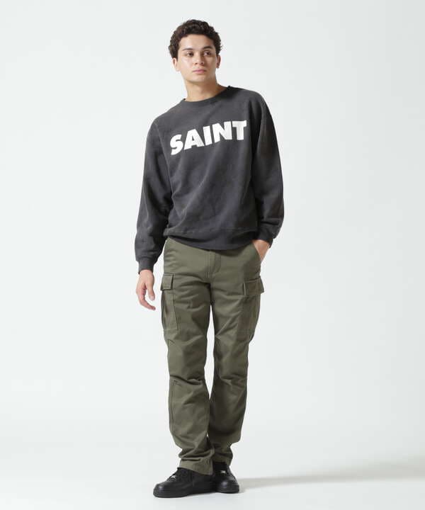 SAINT MICHAEL/セントマイケル/CREW SWEAT/SAINT/BLACK