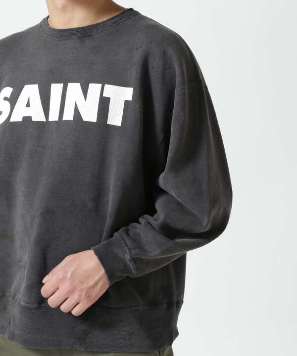 SAINT MICHAEL/セントマイケル/CREW SWEAT/SAINT/BLACK