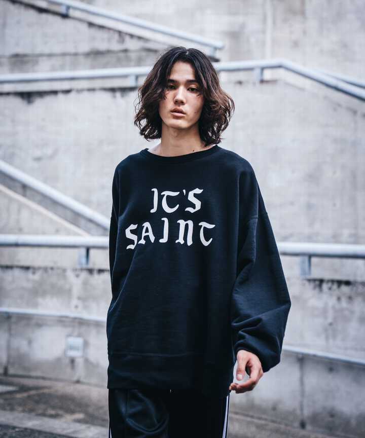 SAINT MICHAEL/セントマイケル/CREW SWEAT/IT'S SAINT/BLACK | ROYAL FLASH ( ロイヤルフラッシュ  ) | US ONLINE STORE（US オンラインストア）