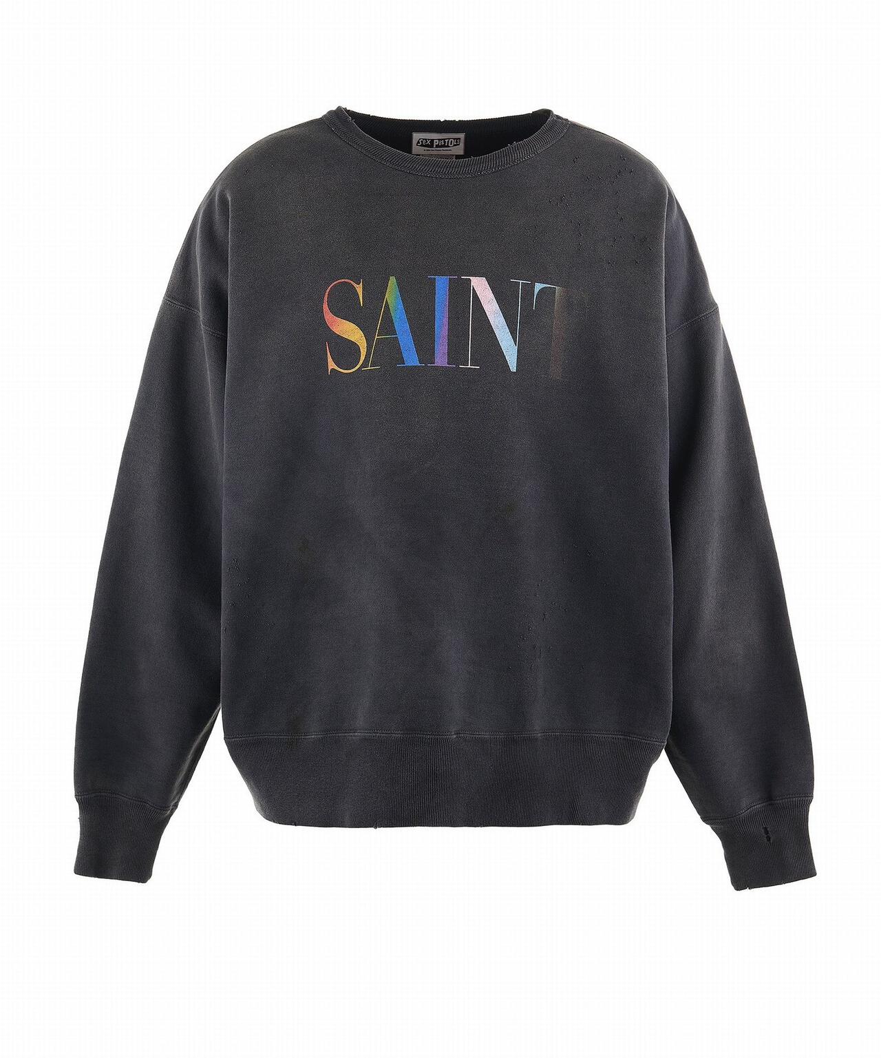 SAINT MICHAEL/セントマイケル/CREW SWEAT/RAINBOW SNT/BLACK