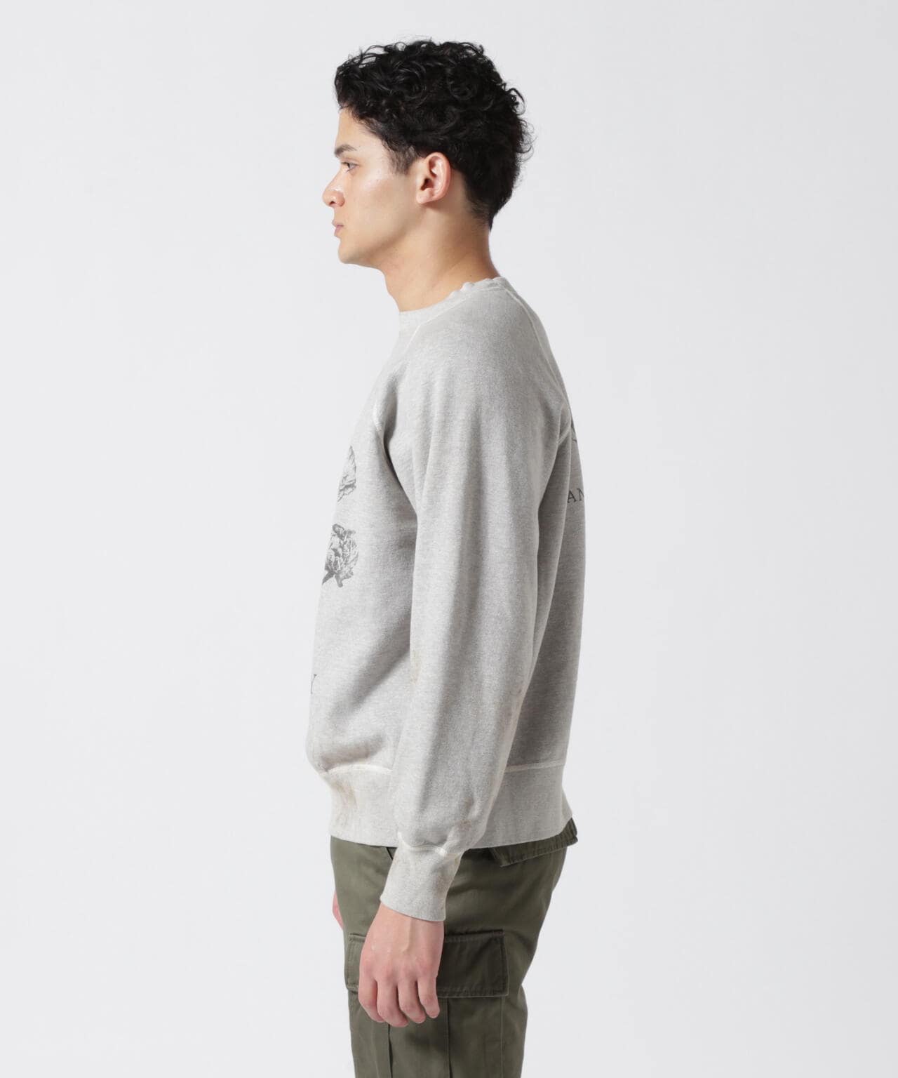 SAINT MICHAEL/セントマイケル/CREW SWEAT/FLOWER/GRAY