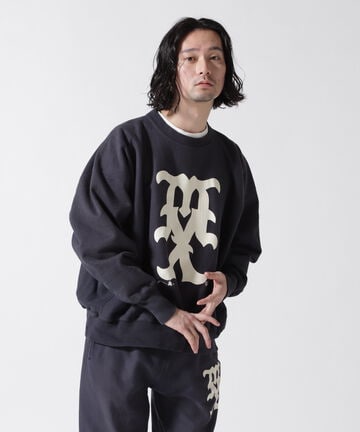 SAINT MICHAEL/セントマイケル/CREW SWEAT/MX/NAVY