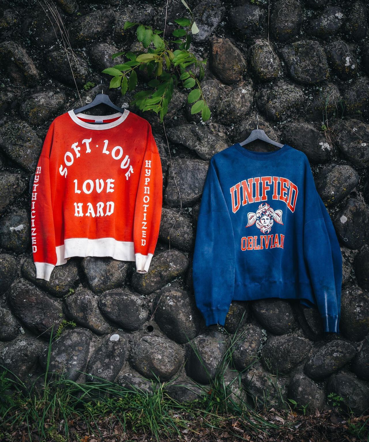 SAINT MICHAEL/セントマイケル/CREW SWEAT/SOFT LOVE/RED